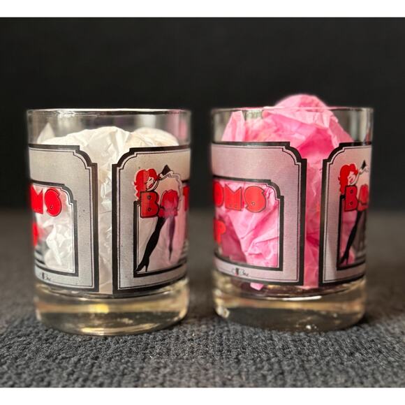 Vintage “Bottoms Up” Pin-Up Bar Glasses – Risqué 1950s Style Set of 2 (TWO) - Picture 2 of 9